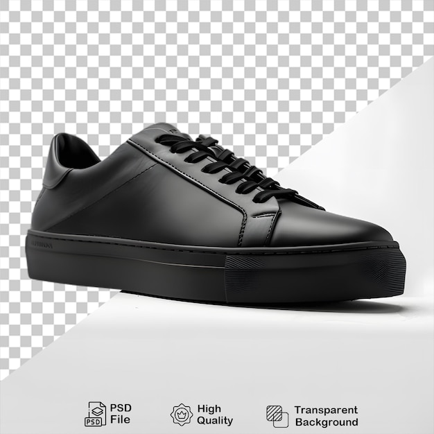 Scarpa nera su sfondo trasparente include file png