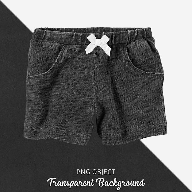 Black short for baby or children on transparent 