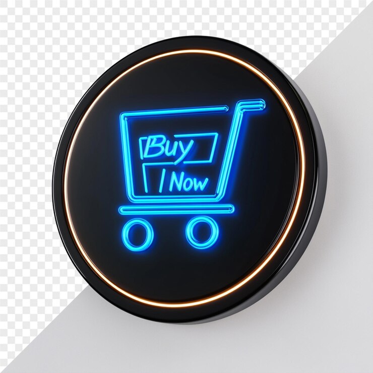 a black sign that says buy now on it