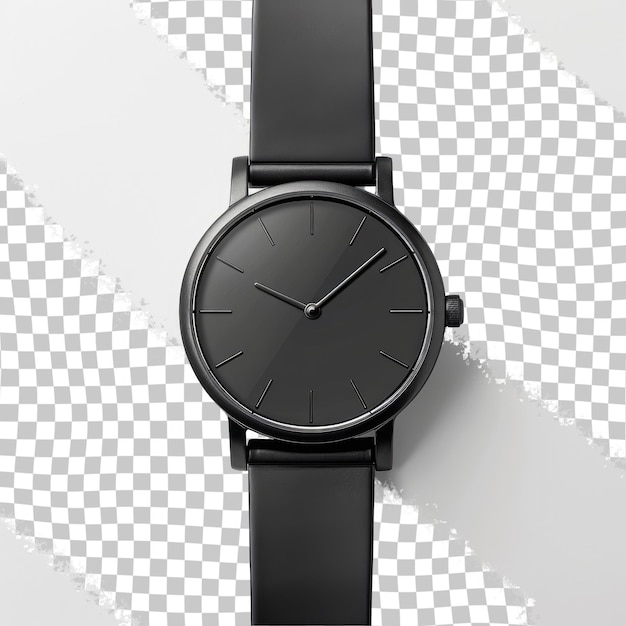 PSD a black and silver watch with a black face and a black band