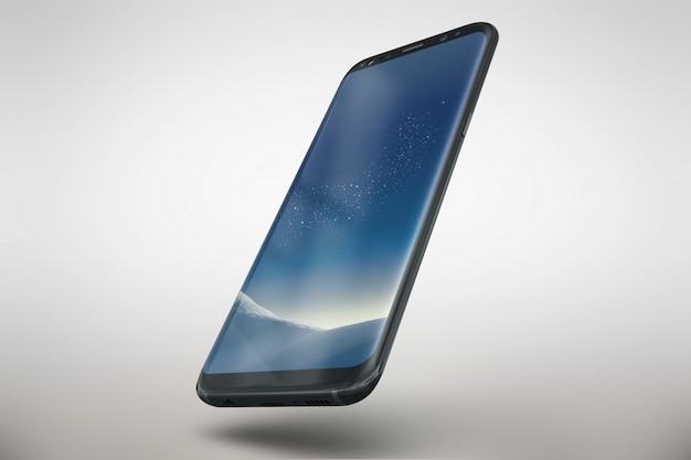 Black smartphone mock up