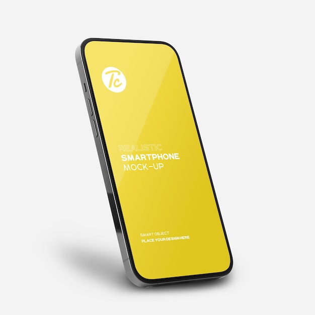 PSD mockup di smartphone nero per il tuo design