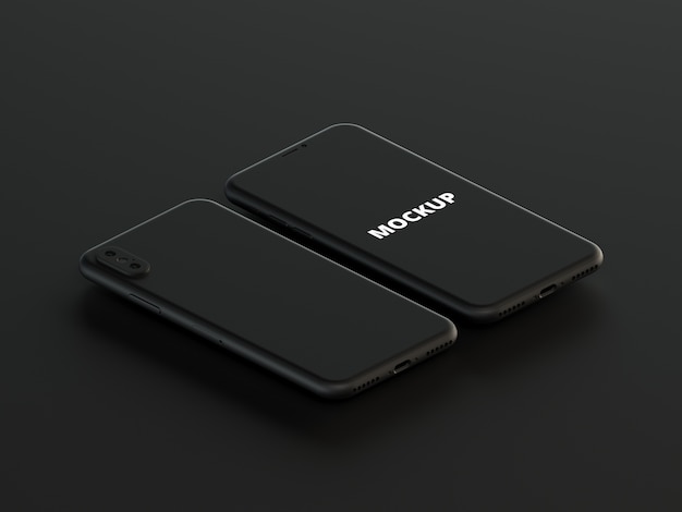 Black smartphone mockup