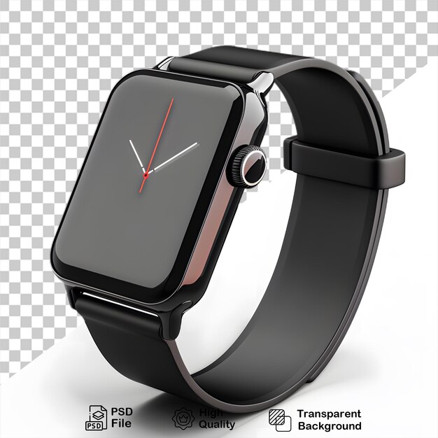 PSD a black smartwatch on a white background