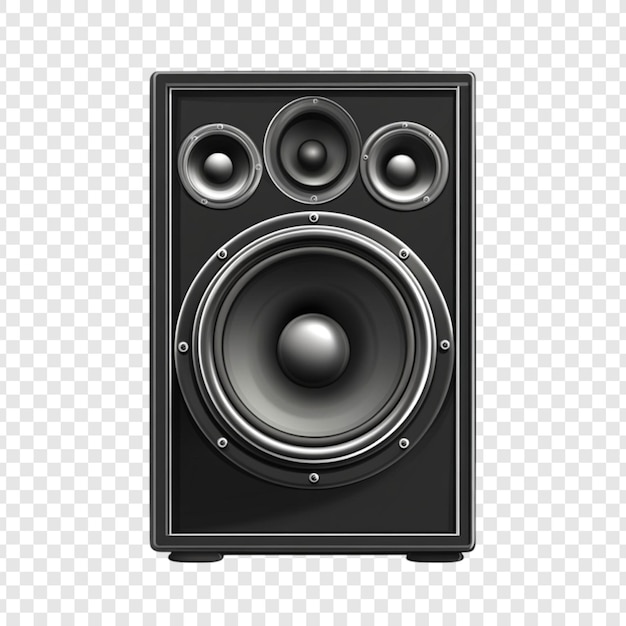 Black speaker box with multiple drivers powerful audio sound system