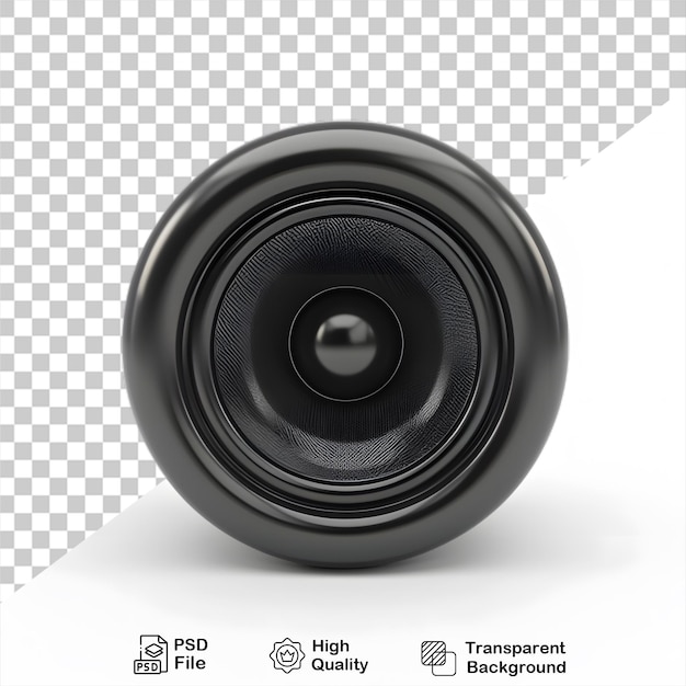 PSD black speaker on transparent background