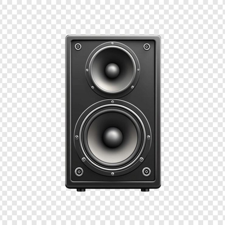 PSD 黒いスピーカー 2つのウーファー 音楽オーディオサウンドシステム