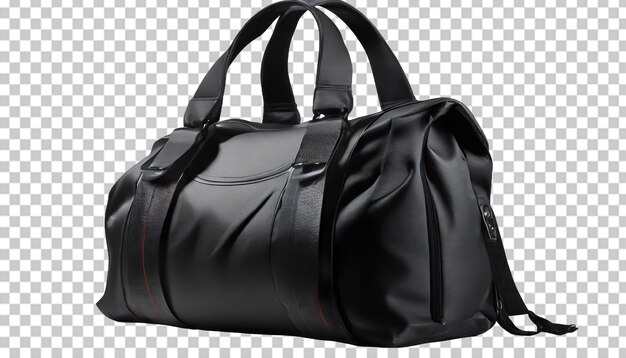 PSD black sport bag isolated on a transparent background