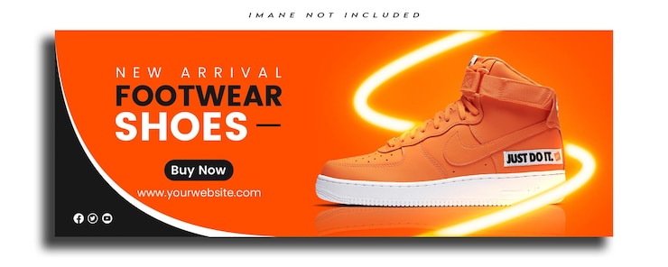 PSD black sports shoes social media post template design