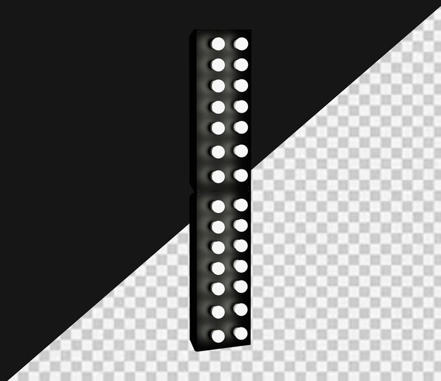 a black square with a line of dots and dots with a black background