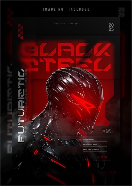 Black Steel Futuristisch Cyberpunk Design