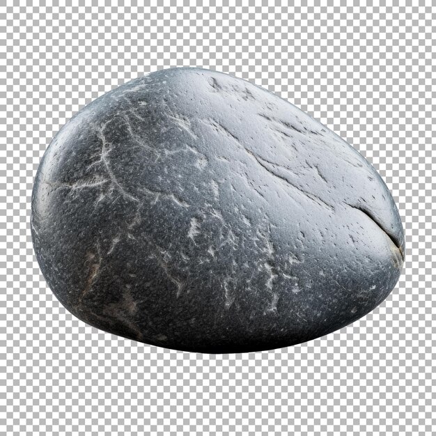 PSD black stone isolated on transparent background