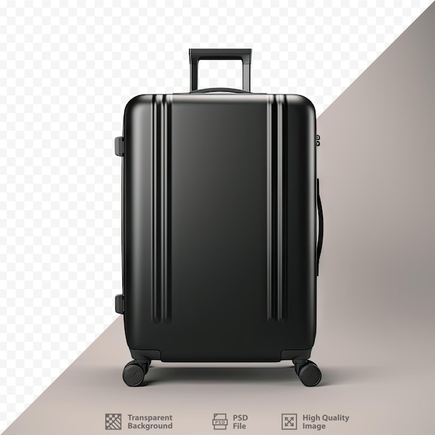 PSD a black suitcase with the word 