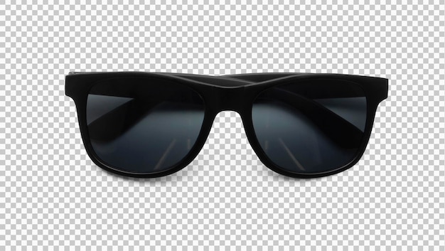 black sunglasses on transparent background