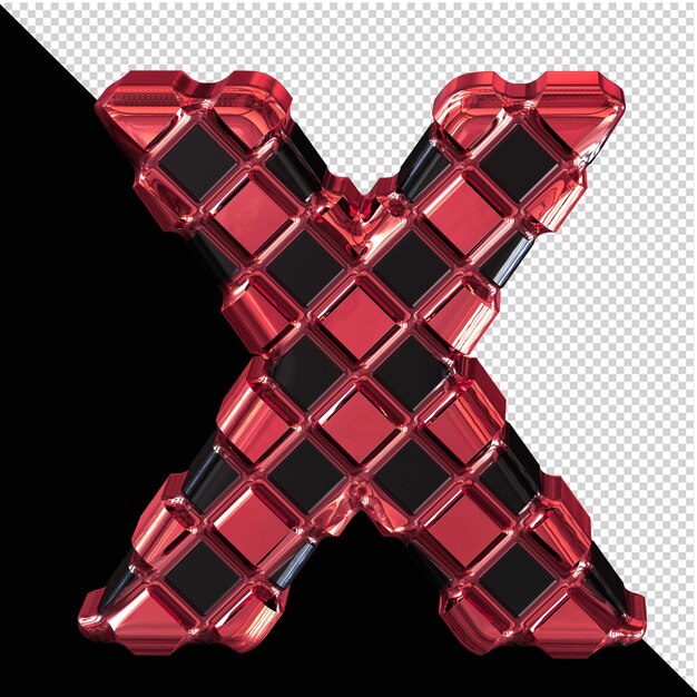 PSD simbolo nero fatto di rombi rossi lettera x