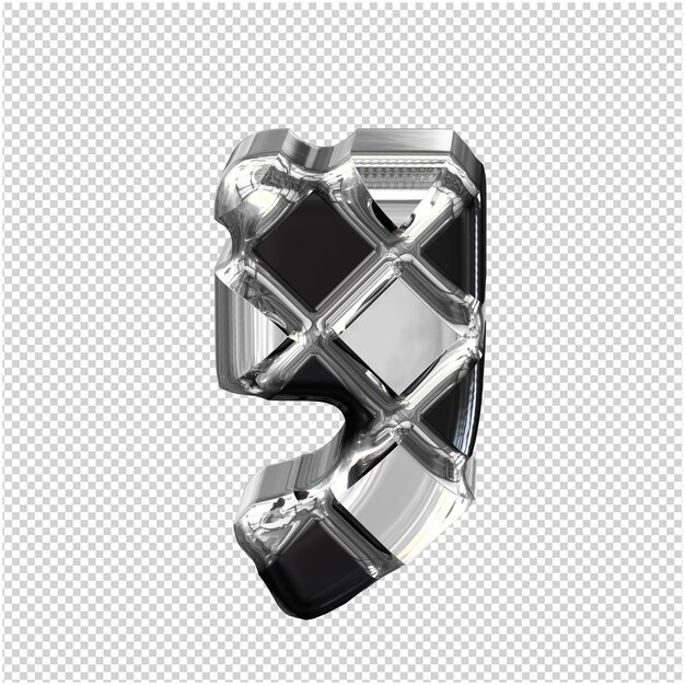 PSD black symbol with silver rhombuses