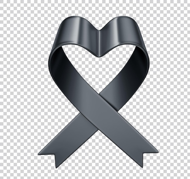 Black symbolic ribbon mourning and memory of events at the virgin polytechnic institute melanoma