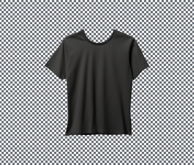 A black t shirt isolated on transparent background