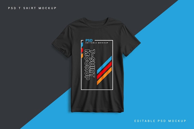 Black t shirt mockup template