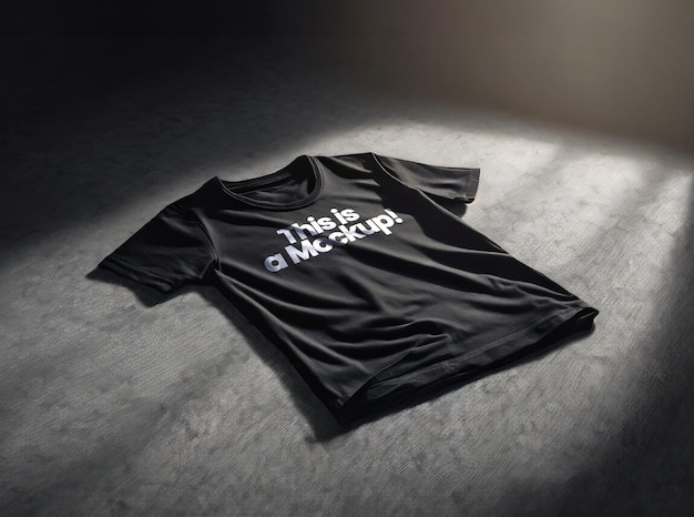 PSD black t shirt mockup