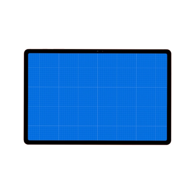 PSD black tablet isolated