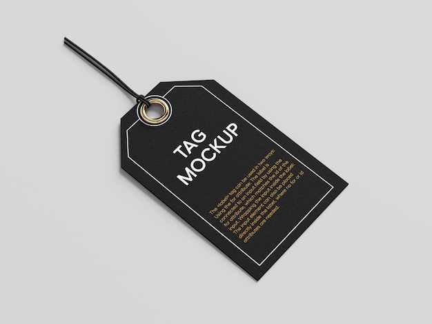 a black tag mockup