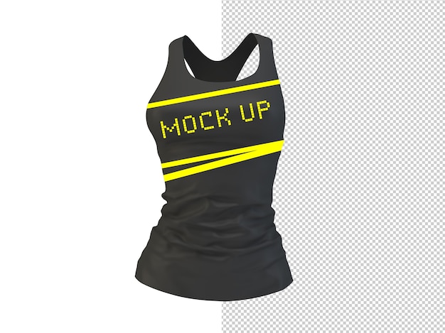 PSD black tank top isolated mock up