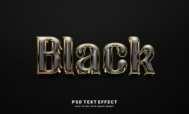 Black Text Effect