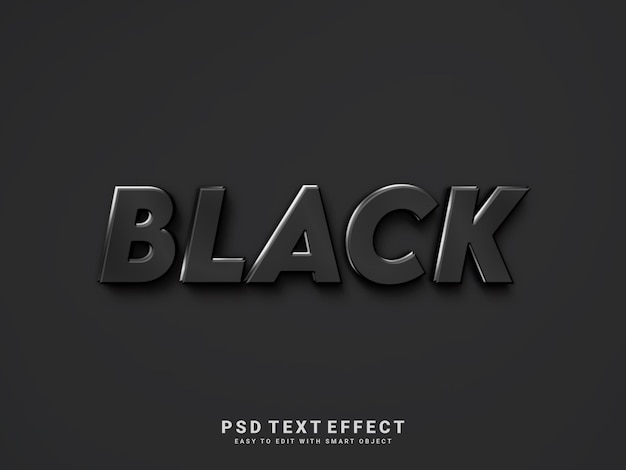 Black text effect