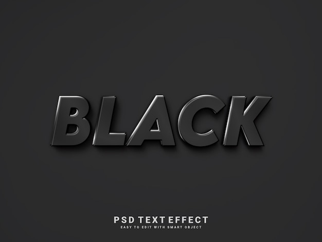 PSD black text effect