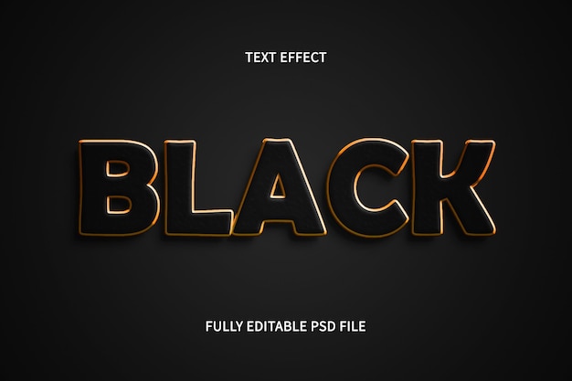 black text effect