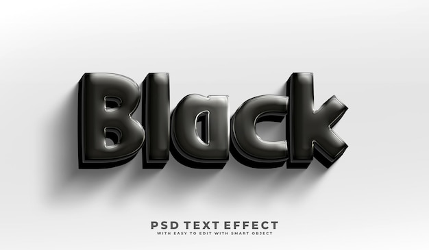 Black Text Effect