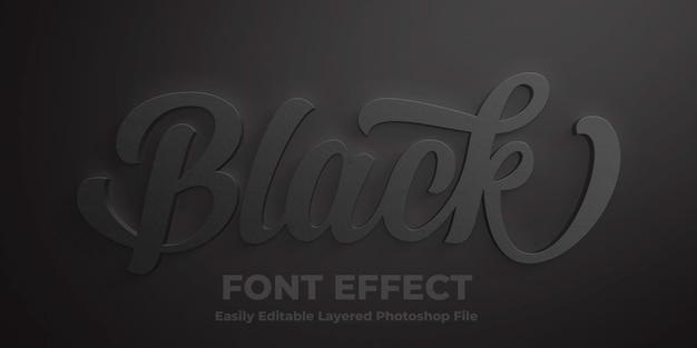 Black text style effect template