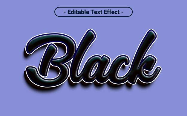 PSD black text style effect