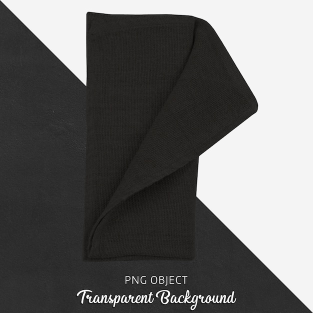 Black textile on transparent background