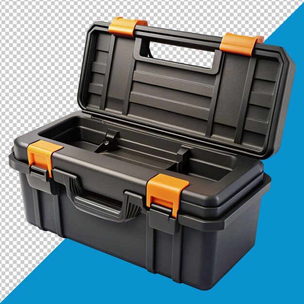 PSD black tool box on transparent background