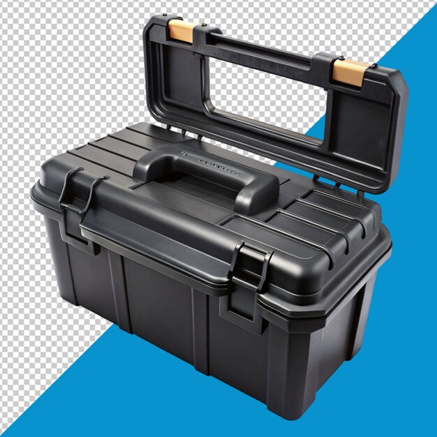 PSD black tool box on transparent background