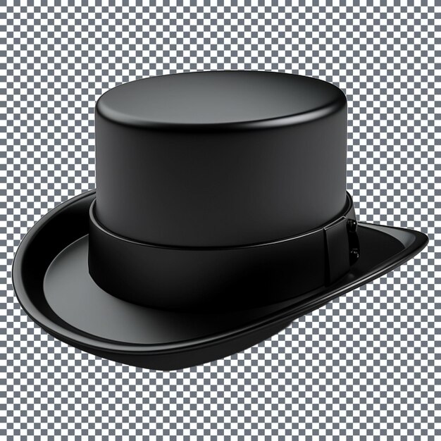 투명한 배경에 고립 된 검은  모자