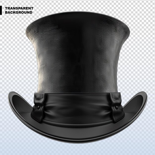 PSD black top hat isolated on white background