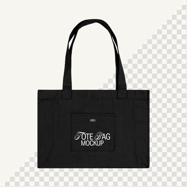 Black Tote Bag Mockup changeable color