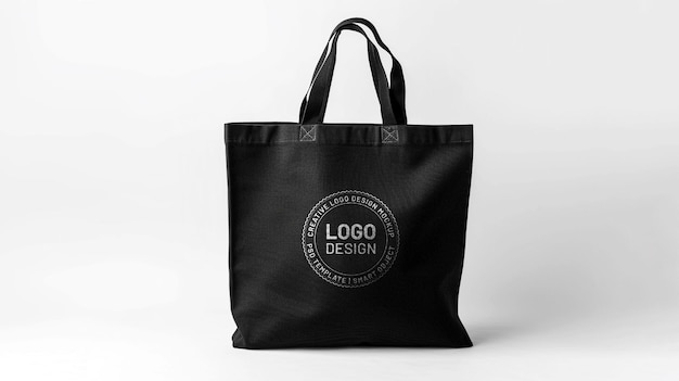 black tote bag mockup