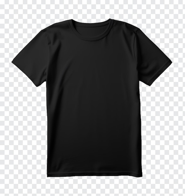 PSD black transparent tshirt for mockup