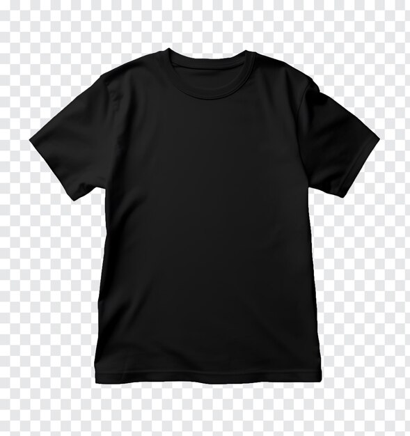 PSD black transparent tshirt for mockup