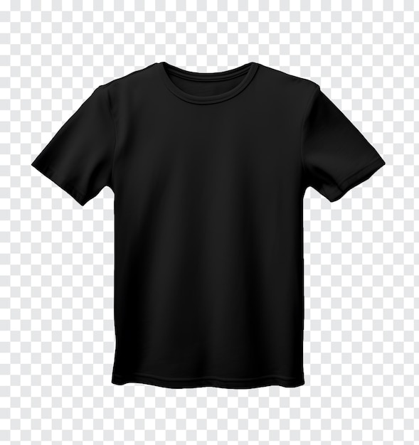 PSD black transparent tshirt for mockup