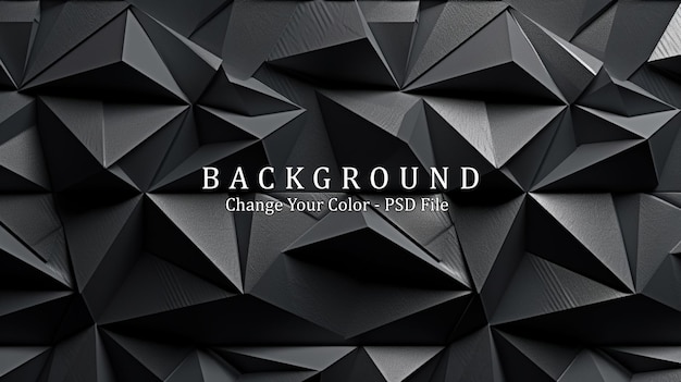 PSD black triangular abstract background generative ai
