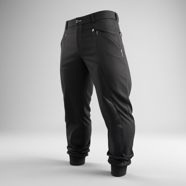 PSD black trouser psd on a white background