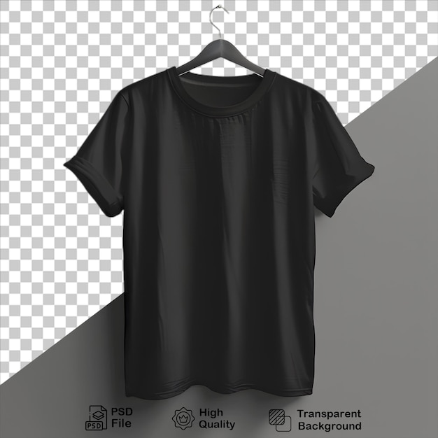 PSD black tshirt mockup on gray background include png file