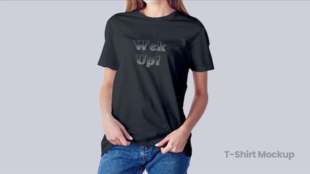 PSD black tshirt mockup