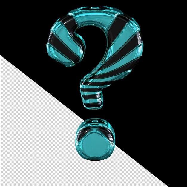 PSD black and turquoise symbol