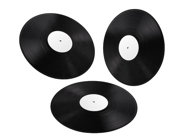 PSD black vinyl record transparent background